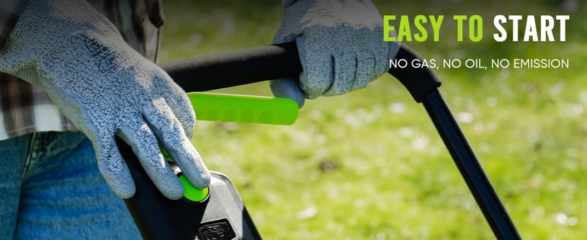 Steelite 13.2” Electric Lawn Mower for Small Yards - 2-in-1 Compact, Lightweight Brushless Motor, 21V 4.0Ah Battery & Charger Included, Green