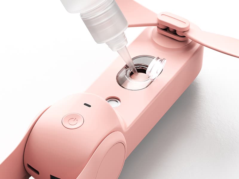 SWEETFULL Portable Misting Fan, Handheld Personal Mister, Mini Spray Water Mist, Kids Women Fan For Travel, Outdoors, Hiking, Camping, Home Office (Pink)