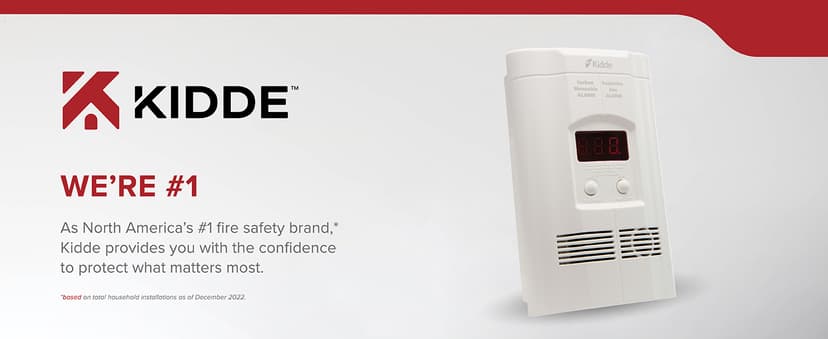 Kidde Carbon Monoxide Detector, Propane, Natural, Methane, & Explosive Gas Alarm, Plug-In Wall with 9-Volt Battery Backup, Digital LED Display