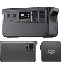 DJI Power 1000 Portable Power Station with Protective Storage Bag, 1024Wh LiFePO4 Battery, 2200W Solar Generator, Home Backup, 4-in-1 Fast Charging, 23db Ultra-Silent, Camping & RVs, Off-grid
