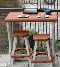 Single Bar Deep Grey Top & Black Base Ideal for Patio Hot Tub Area Backyard Durable WeatherResistant Design Easy Nohardware Assembly Proudly Made in USA