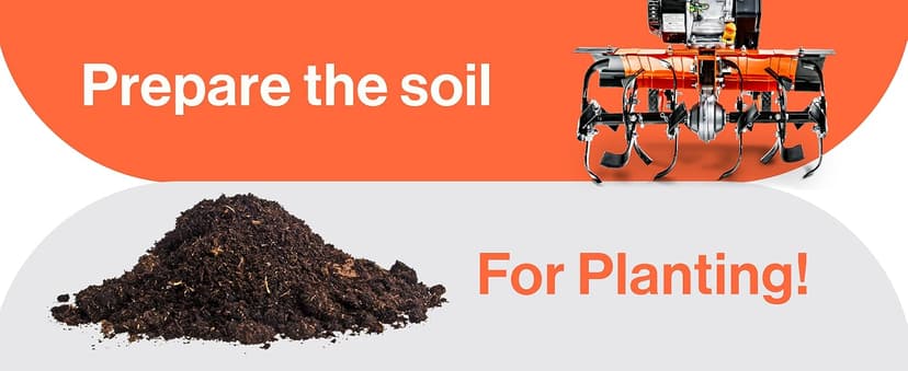 SuperHandy RotoTiller Cultivator 27” Inch Tilling Width 7HP 209cc 4 Stroke Gas Motor 6 Premium Steel Adjustable Forward Rotating Tines for Garden & Lawn, Digging, Weed Removal