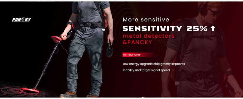 PANCKY Metal Detectors for Adults Waterproof, Professional Higher Accuracy Gold Detector with LCD Display, 5 Mode, Advanced DSP Chip 10" Coil, PK0075