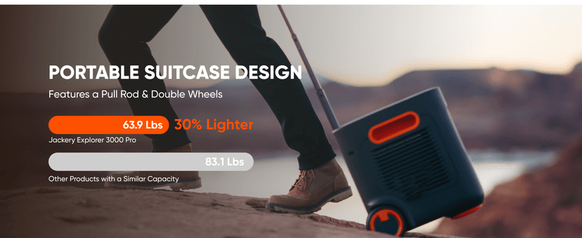 Jackery Solar Generator 3000 PRO 400W, 3024Wh Power Station with 2x200W Solar Panels, Fast Charging in 2.4 Hours, Intelligent BMS, 2xPD 100W Ports for RV Outdoor Camping & Power Outages Black, Orange