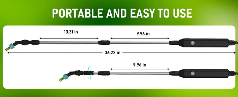 Battery Powered Garden Sprayer 2 Gallon, Electric Backpack Sprayer, Weed Yard Lawn Sprayer with 5 Mist Nozzles & Retractable Wand & Adjustable Strap for Lawn, Garden, Yard