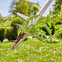 Gardena (03518 - Weed Puller Remover Tool, Heavy Duty Stand-Up Garden Hand Weeder, Easy Weed Removal, Built-in Ejector, Long Handle for Outdoor Use. Weeding Claw.