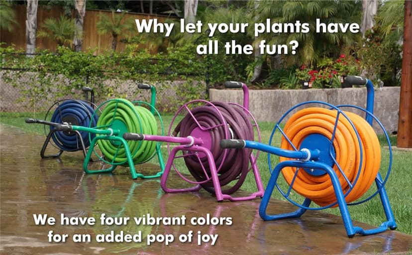 Yard Butler Handy Reel Silver Vein - Compact & Easy-to-Use Garden Hose Reel - Portable Design with Mounting Option - Make Watering Your Plants, Flowers & Lawn Easy