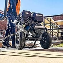 SIMPSON Cleaning PS60843 PowerShot 4400 PSI Gas Pressure Washer, 4.0 GPM, CRX 420cc Engine, Includes Spray Gun and Extension Wand, 5 QC Nozzle Tips, 3/8-inch x 50-foot Monster Hose, 49-State