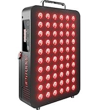 Bestqool Red Light Therapy, Dual Chip Clinical Grade LED Device with Near-Infrared Light 660nm 850nm High Power Panel, Ideal for Body, Face, Recovery, Improve Sleep, Skin Health, 105W (Black 60)