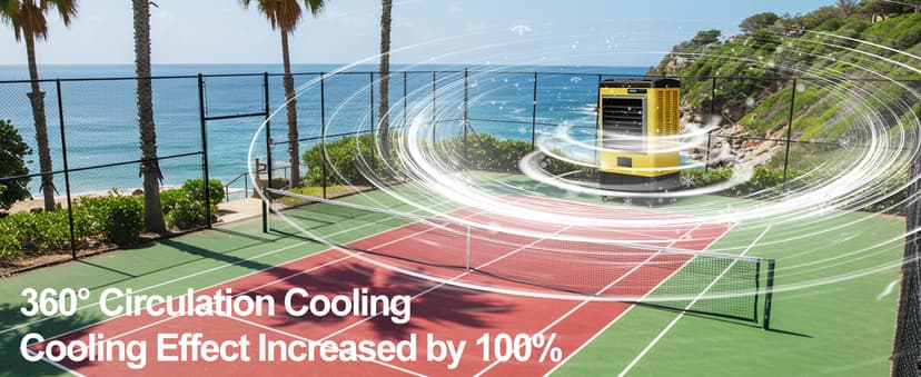 4800CFM Swamp Cooler,42IN Evaporative Air Cooler with Continuous Auto Fill,10.6-Gal Water Tank,3 Ice Packs,Portable Evaporative Cooler for Outdoor Patio Garage Commercial Industrial Use