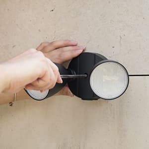 UME 2-Packs 2500 Lumen 32 Watt 28 LED Dual-Head Floodlight Outdoor, Full Metal Design, Waterproof Exterior Security Wall Light 5000K for Patio, Garden, Yard-Black