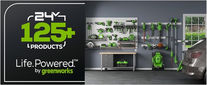 Greenworks 24V 13" Brushless Cordless (Push) Lawn Mower, 4.0Ah Battery and Charger Included