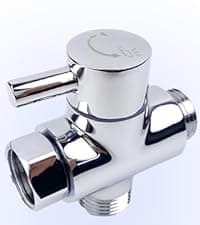 Shower Arm Diverter Valve for Hand Held Showerhead and Fixed Spray Head,G 1/2 3-Way Bathroom Universal Shower System Replacement Part/Brass (Brushed Nickel)
