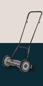 American Lawn Mower Company 1815-18 18-Inch 5-Blade Push Reel Lawn Mower, 18-Inch, 5-Blade, Black