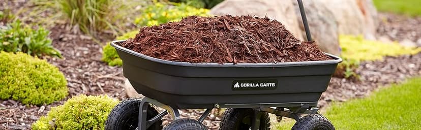 Gorilla Carts Utility Cart with Steel Frame, 600 Pound Capacity, and 10 Inch Tires