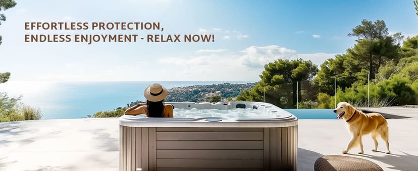 iBirdie Outdoor Waterproof and Weatherproof Hot Tub Cover 85 x 85 inch fit 84 x 84 or 83 x 83 or 82 x 82 or 7 ft x 7 ft Square SPA 600D Heavy Duty Protectors Protective Cover Cap