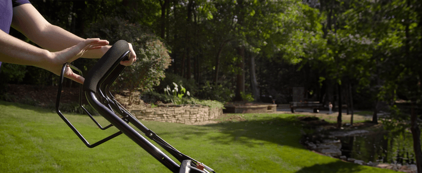 Yard Force Self Propelled Lawn Mower Briggs & Stratton 150cc Gas Engine 22-inch Steel Deck 3-in-1 Mulch, Bag, Side Discharge, 12-inch High Rear Wheels