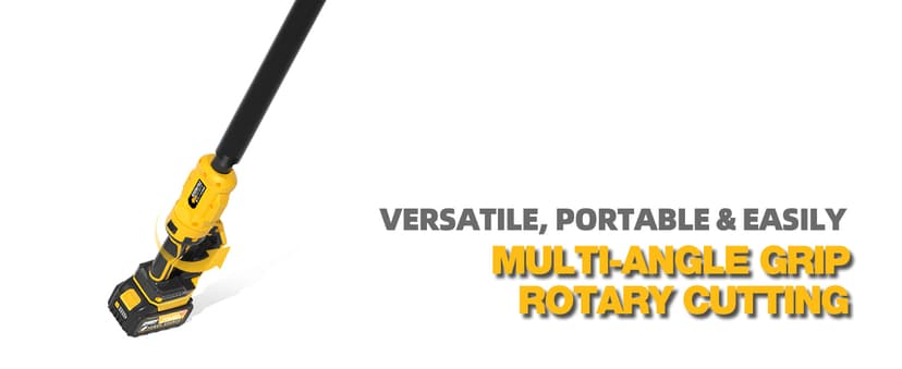 IMOUMLIVE 2-IN-1 Cordless 8 Inch Pole Saw & Chainsaw, 21V 3Ah Battery, 14.7ft Max Reach, 8.3lb Lightweight, Powered Pole Saws for Tree Trimming, Tree Trimmer for Branch Cutting