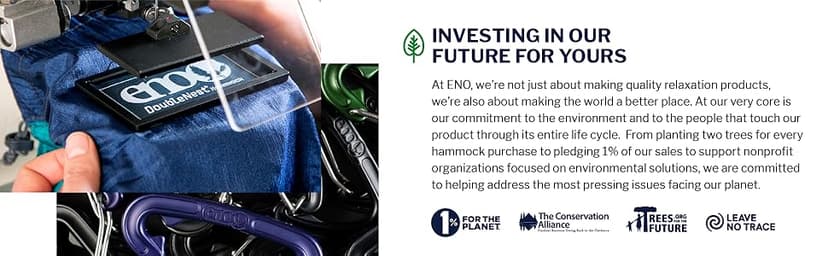 ENO SuperNest SL Hammock - 1 to 2 Person Backyard Hammock - Outdoor Patio Furniture for Backyard, Lawn, or Balcony - Coastal Blue