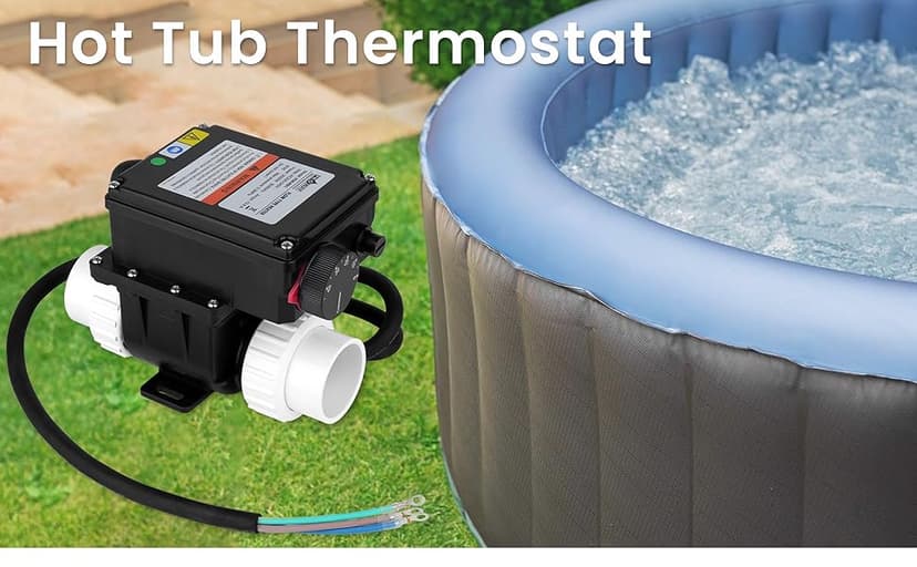 220V 3KW Spa Hot Tub Heater with Adjustable Temperature Thermostat, Inflatable Pool Heater for above Ground Pools, Hot Tubs & Inflatable bathtub,H30-RS1