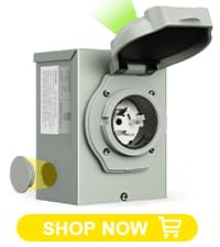 50 Amp Generator Cord and Pre-Drilled Power Inlet Box, 25FT Heavy Duty NEMA 14-50P to SS2-50R Extension Cord Twist Locking with Inlet Box, 125/250V, 12500W, ETL Listed for Outdoor Emergency Kit