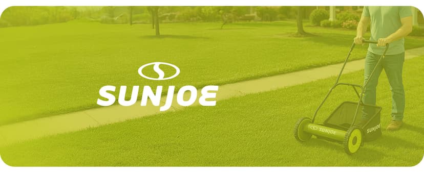 Sun Joe MJ500M 16-Inch Manual Reel Mower w/Adjustable Cutting Height, 6.6-Gallon Removable Grass Catcher, 5 Steel Blades, 2-Wheels