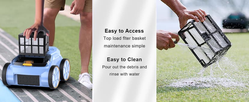 (2025 New) Robotic Pool Vacuum, Robotic Pool Cleaner for Inground Pools, Smart Navigation, Floor/Wall/Waterline Cleaning, 180 Mins Runtime for Pool Up to 2100 Sq.ft