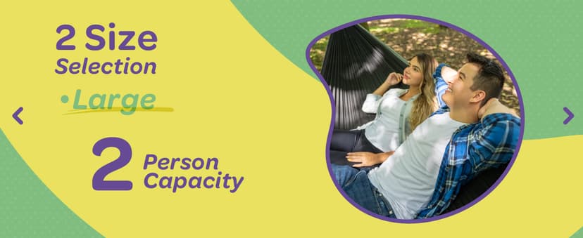 Durable Hammock 500 lb Capacity, Nylon Camping Hammock Chair - Double or Single Sizes w/Tree Straps and Attached Carry Bag - Portable for Travel/Backpacking/Beach/Backyard (Large, Blue & Light Blue)