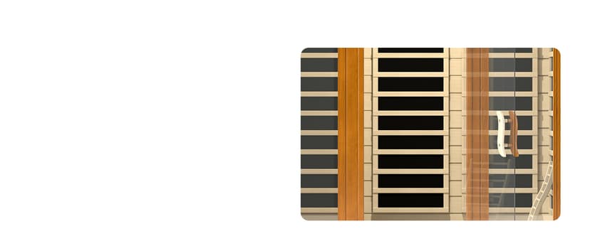 Real Relax Outdoor Infrared Sauna 4 Person for Home, Low EMF Far Infrared Sauna Spruce Wood Sauna with 10min Rapid preheating, Bluetooth, LCD Panel