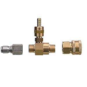 M MINGLE Adjustable Chemical Injector Kit for Pressure Washer, Soap Injector, 3/8 Inch Quick Connector
