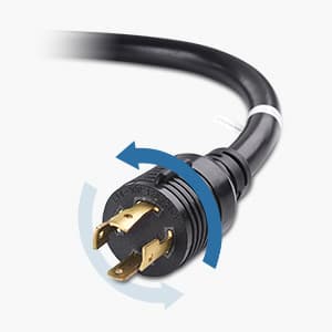 Cable Matters LED-Lit 4 Prong 30 Amp to 15 Amp Adapter for Generator (30 AMP to 110 Adapter Splitter) 30 Inches - NEMA L14-30P to 2X 5-20R