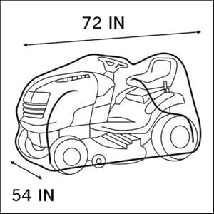 Riding Lawn Mower Cover, Heavy Duty Waterproof Polyester 600D Oxford Tractor Cover UV & Dust & Water Resistant, Universal Fit Decks up to 54" with Elastic Cord & Storage Bag (Black)