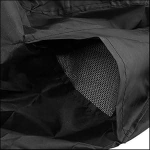 Riding Lawn Mower Cover, Heavy Duty Waterproof Polyester 600D Oxford Tractor Cover UV & Dust & Water Resistant, Universal Fit Decks up to 54" with Elastic Cord & Storage Bag (Black)