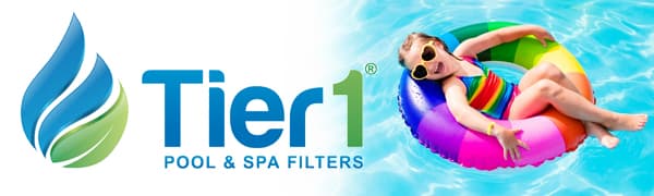 Tier1 Pool & Spa Filter Cartridge 2-pk | Replacement for Jacuzzi J300, J400, 6541-383, Pleatco PJW60TL-OT-F2S, Filbur FC-2715, Unicel 6CH-961, and More | 60 sq ft Pleated Fabric Filter Media