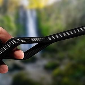 MalloMe XL Hammock Straps for Trees - Hammock Tree Straps Set 2000+ LBS Heavy Duty 40 Loops & 100% No Stretch Suspension System Kit - Camping Hammocks Accessories | 2 Carabiners | 12 Feet Black