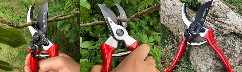 gonicc 8" Professional Sharp Bypass Pruning Shears (GPPS-1002), Tree Trimmers Secateurs,Hand Pruner, Garden Shears,Clippers For The Garden, Bonsai Scissors, Loppers