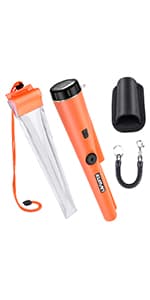 Kuman Pin pointer Water Resistant Metal Detectors with Holster Treasure Hunting Unearthing Tool Accessories Buzzer Vibration Automatic Tuning KW30