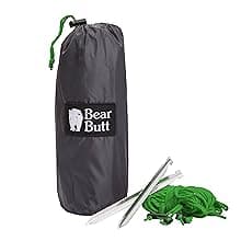 Bear Butt Hammock Rain Fly & Camping Tarp - 11 x 9 ft Ultralight Waterproof Tarp for Hammock & Tent Camping - Easy to Set Up