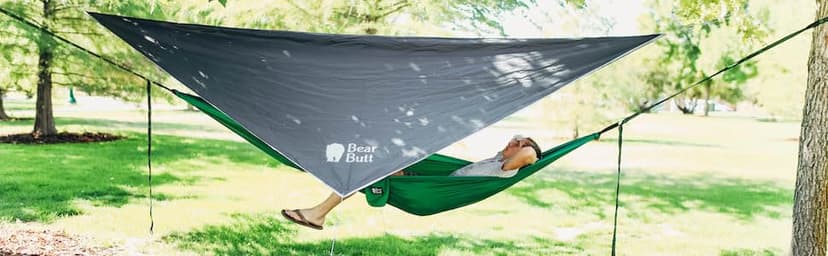 Bear Butt Hammock Rain Fly & Camping Tarp - 11 x 9 ft Ultralight Waterproof Tarp for Hammock & Tent Camping - Easy to Set Up