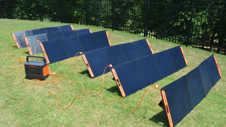 Jackery Explorer 2000 Pro with solar panels