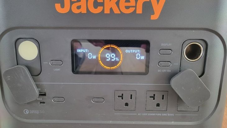 Jackery control panel