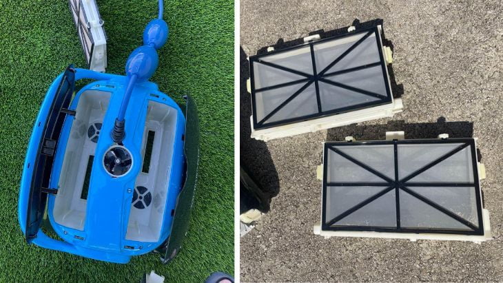 The filtration system includes 2 filter cores