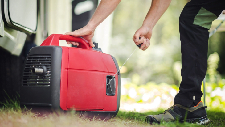 Where should a portable generator not be used?